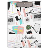 Niedliches, modernes, benutzerdefiniertes Desktop- Klemmbrett (Vorderseite)