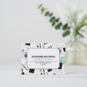 Niedliches, modernes, benutzerdefiniertes Desktop- Visitenkarte (Stehend Vorderseite)