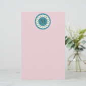 Niedliches, modernes Bienensterben-Monogramm Briefpapier (Stehend Vorderseite)