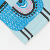 Niedliches, modernes Blaues Lama-Muster Fleecedecke (Ecke)