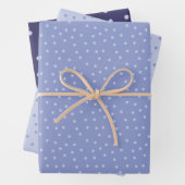 Niedliches, modernes Blautafelmuster Geschenkpapier Set (Beispiel)
