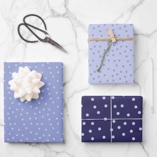 Niedliches, modernes Blautafelmuster Geschenkpapier Set (Vorderseite)