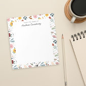 Niedliches modernes Blumenmuster Vom Schreibtisch  Notizblock