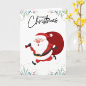 Niedliches modernes Comic Frohe Weihnachten Karte (Gelbe Blume)