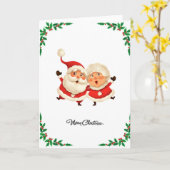 Niedliches modernes Comic Frohe Weihnachten Karte (Gelbe Blume)