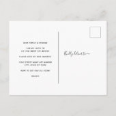 Niedliches, modernes Drehbuch Ich habe das Vogel H Ankündigungspostkarte (Rückseite)