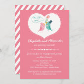 Niedliches modernes einladung (Vorne/Hinten)