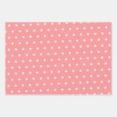 Niedliches modernes festes rosa Lucky Clover Patte Geschenkpapier Set (Vorderseite)