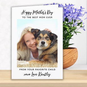 Niedliches modernes Foto der Mama für Haustiere Feiertagskarte