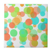 Niedliches modernes Funky Whimsical Summer Dots Mu Fliese (Vorderseite)