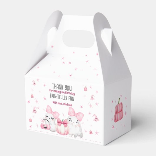 Niedliches Modernes Geisterhaus Geburtstagsparty P Geschenkschachtel (Vorderseite)