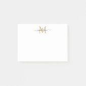 Niedliches, modernes Girl-Script Monogram Black Post-it Klebezettel (Vorderseite)
