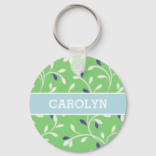 Niedliches modernes grünes gelocktes schlüsselanhänger (Vorderseite)