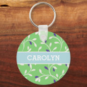 Niedliches modernes grünes gelocktes schlüsselanhänger (Vorderseite)