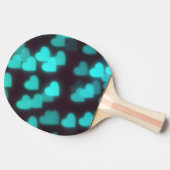 Niedliches modernes Herzmuster Tischtennis Schläger (Seitenansicht)