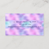 Niedliches, modernes, holografisch irisierendes Cu Visitenkarte (Rückseite)