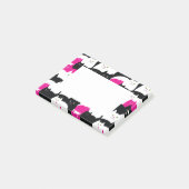 Niedliches modernes Kitty-Katzen-Muster Post-it Klebezettel (angewinkelt)