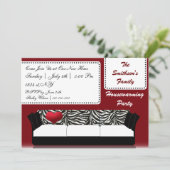 Niedliches modernes Möbelhaus Party Einladung (Stehend Vorderseite)