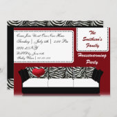 Niedliches modernes Möbelhaus Party Einladung (Vorne/Hinten)