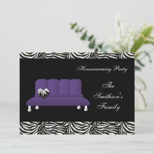 Niedliches modernes Möbelhaus Party Einladung (Stehend Vorderseite)