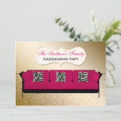 Niedliches modernes Möbelhaus Party Einladung (Stehend Vorderseite)