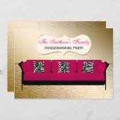 Niedliches modernes Möbelhaus Party Einladung (Vorne/Hinten)