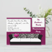 Niedliches modernes Möbelhaus Party Einladung (Stehend Vorderseite)