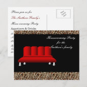 Niedliches modernes Möbelhaus Party Einladungspostkarte (Vorne/Hinten)