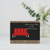 Niedliches modernes Möbelhaus Party Einladungspostkarte (Stehend Vorderseite)