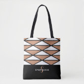 Niedliches, modernes Monogramm-Muster Trendfarben Tasche (Vorderseite)