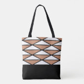 Niedliches, modernes Monogramm-Muster Trendfarben Tasche (Rückseite)