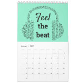 Niedliches modernes Musikgeschenk Kalender (Jan 2027)