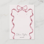 niedliches, modernes Ohrring-Display mit rosa Bugb Visitenkarte (Vorderseite)