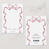 niedliches, modernes Ohrring-Display mit rosa Bugb Visitenkarte (Vorne/Hinten)