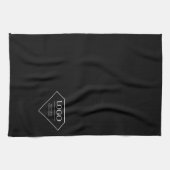 Niedliches, modernes Personalisiertes Hochzeitsges Geschirrtuch (Horizontal)