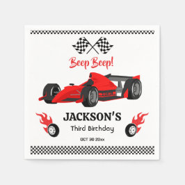 Niedliches modernes Red Racing Car 3. Party Serviette