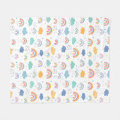 Niedliches modernes Regenbogenmuster Fleecedecke (Vorderseite (Horizontal))