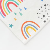 Niedliches modernes Regenbogenmuster Fleecedecke (Ecke)