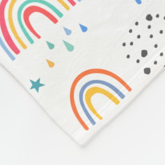 Niedliches modernes Regenbogenmuster Fleecedecke (Ecke)
