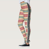Niedliches modernes Retro-Strip-Muster Leggings (Links)