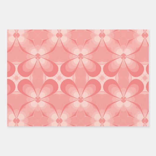 Niedliches, modernes rosa Muster Geschenkpapier Set (Vorderseite 2)