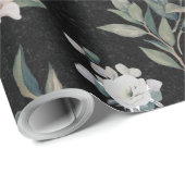 Niedliches, modernes Schwarzes Wasserfarbenmuster Geschenkpapier (Rolleneckpunkt)