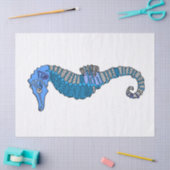 Niedliches modernes Seepferd Zeichnend Nautical Ki Seidenpapier (Basteln)