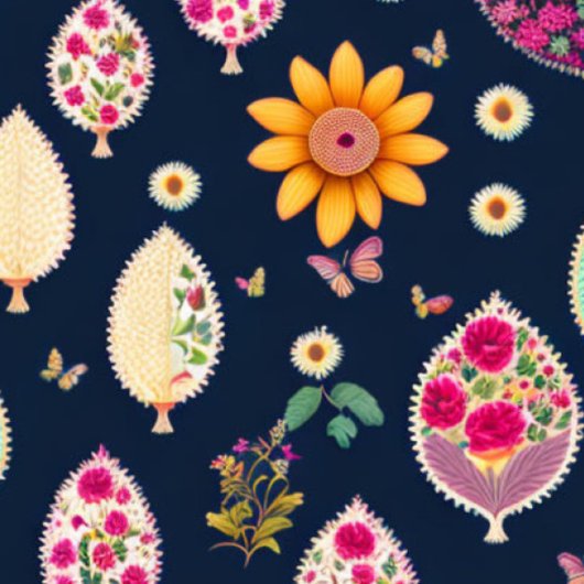 Niedliches, modernes und elegantes florales Retro- Tasche