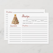 Niedliches, modernes Weihnachtskochtausch Rezept Postkarte (Vorne/Hinten)