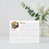 Niedliches, modernes Weihnachtskochtausch Rezept Postkarte (Stehend Vorderseite)