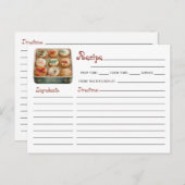 Niedliches, modernes Weihnachtskochtausch Rezept Postkarte (Vorne/Hinten)