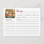 Niedliches, modernes Weihnachtskochtausch Rezept Postkarte (Vorderseite)