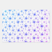 Niedliches modernes Winterschneeflocken Weihnachts Geschenkpapier Set (Vorderseite 2)