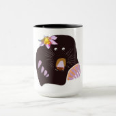 Niedliches Mole zeichne Combo-Tasse Tasse (Zentrum)